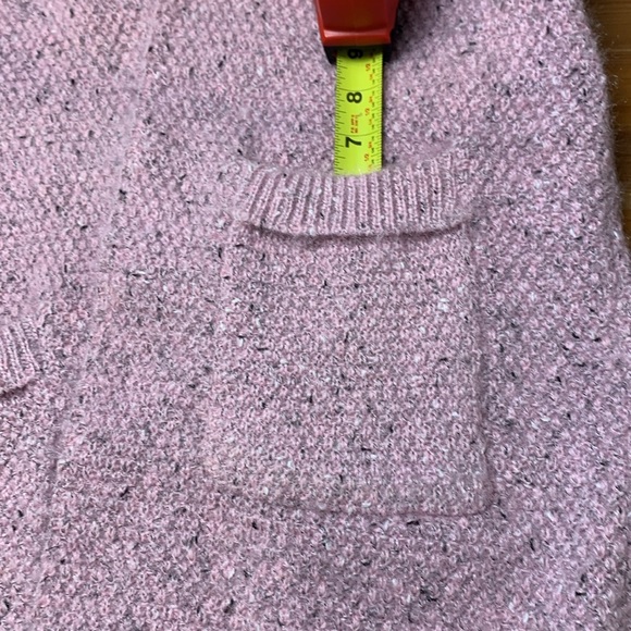 Pale Pink Long Open Cardigan w Pockets, 4 Seasons - Picture 9 of 11